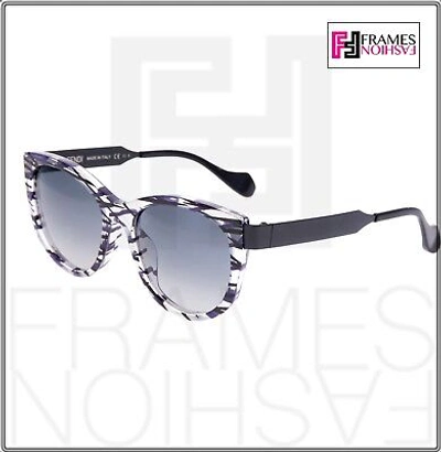 Pre-owned Fendi Thierry Lasry Sliky Ff0181s Matte Black Lilac Square Metal Sunglasses 0181 In Vgyvk
