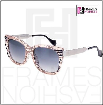 Pre-owned Fendi Thierry Lasry Kinky Ff0180s Palladium Pink Square Metal Sunglasses 0180 In Vdovk