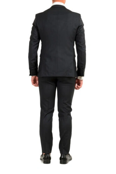 Pre-owned Hugo Boss Men's "phil/taylor182" Extra Slim Fit 100% Wool Two Button Suit In Blue