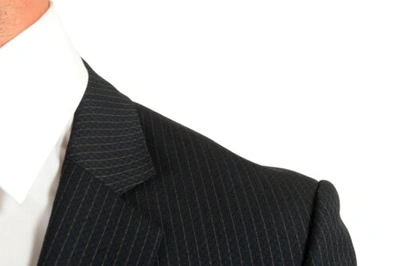 Pre-owned Hugo Boss Men's "phil/taylor182" Extra Slim Fit 100% Wool Two Button Suit In Blue