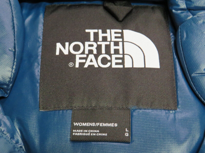 Pre-owned The North Face Womens  Nuptse Belt Long 700-down Insulated Hooded Jacket Blue