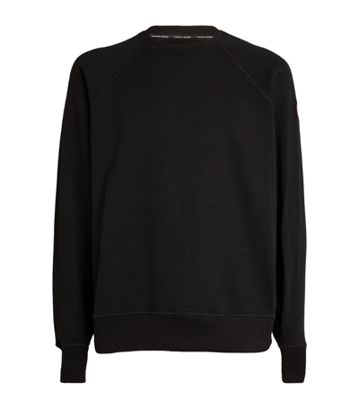 Shop Canada Goose Cotton Huron Sweatshirt In Black