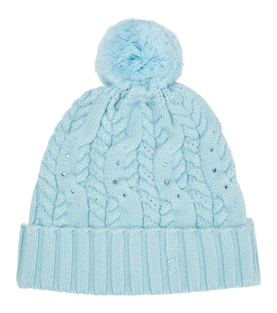 Shop Toni Sailer Lissy Wool Beanie With Swarovski Crystals In Ice Skating