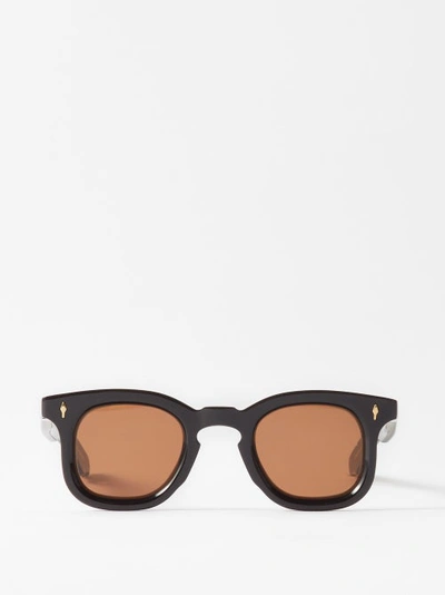 Devaux Square Acetate Sunglasses In Brown Multi Devaux Square Acetate Sunglasses In Brown Multi