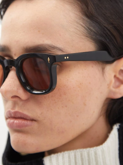 Devaux Square Acetate Sunglasses In Brown Multi Devaux Square Acetate Sunglasses In Brown Multi
