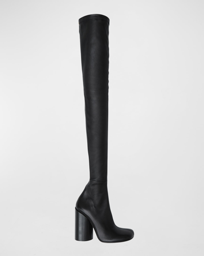Burberry Anita Leather Over-the-knee Boots In Black | ModeSens