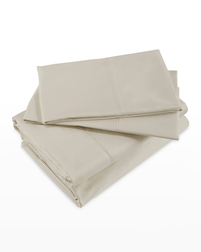 Shop Signoria Firenze Nuvola Percale 600 Thread Count King Sheet Set In Pearl