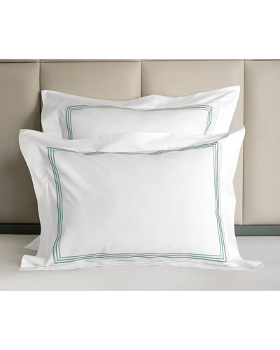 Shop Signoria Firenze Granduca 600 Thread Count European Sham In White/wilton Blue