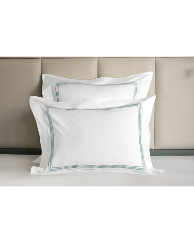 Shop Signoria Firenze Granduca 600 Thread Count Standard Sham In White/wilton Blue