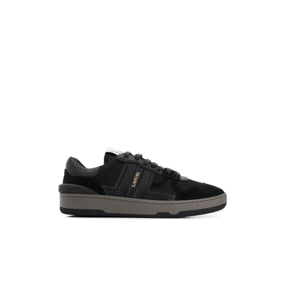 Shop Lanvin Clay Low-top Sneakers - Men's - Calf Leather/calf Suede/rubber/polyesterpolyester In Black