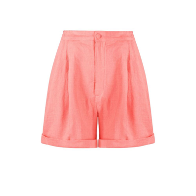 Shop Sleeper Orange Dynasty Linen Shorts
