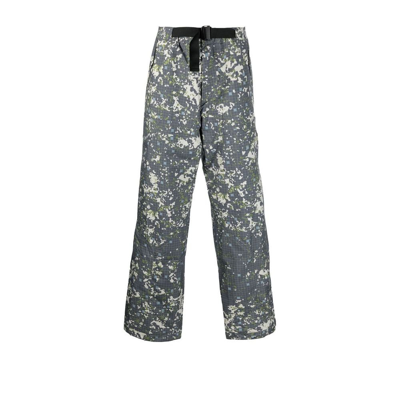 Shop A-cold-wall* Grey Abstract Print Straight-leg Trousers