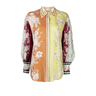 Shop Alemais Multicolour Marlow Colourblock Floral Print Shirt In Mix Paisley