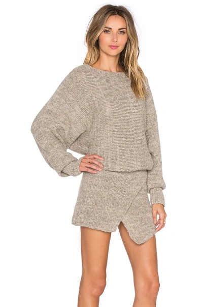 Shop Ayni Lupuna Asymmetrical Sweater Dress In Grey