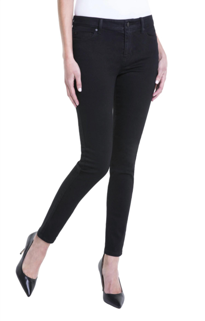 Shop Liverpool Abby Skinny Silky Soft Jean In Black Rinse