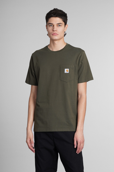 Shop Carhartt T-shirt In Green Cotton
