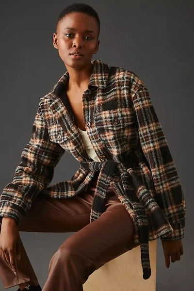 Shop Sanctuary Shay Belted Plaid Jacket In Assorted