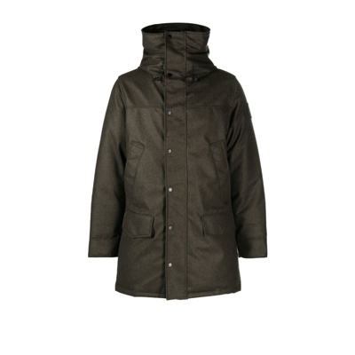 Shop Canada Goose Green Langford Hooded Coat