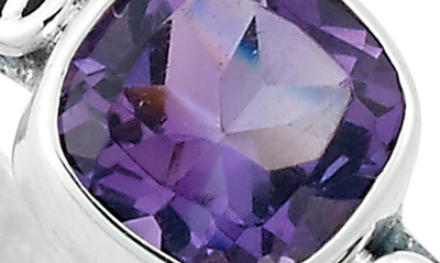 Shop Samuel B. Sterling Silver Cushion Cut Amethyst Ring In Purple