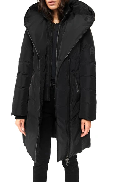 Shop Mackage Kay Water Resistant Down Coat In Black