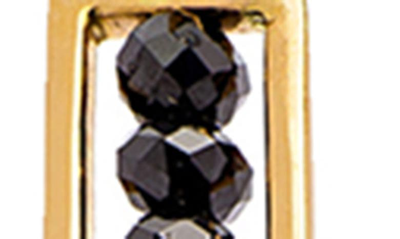 Sethi Couture Leila Black Diamond Linear Bar Pendant In Yellow