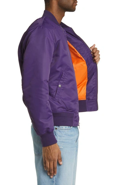 Shop Rag & Bone Manston Recycled Nylon Bomber Jacket In Purple