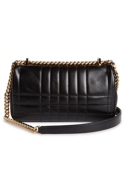 Shop Burberry Small Lola Quilted Leather Shoulder Bag In Black