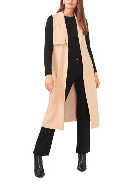 Shop Vince Camuto Belted Long Trench Vest In Fall Camel