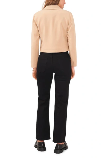 Vince Camuto Notched Lapel Crop Blazer In Fall Camel