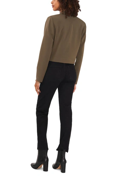 Vince Camuto Womens Notch Collar Cropped Two-button Blazer In Light Olive