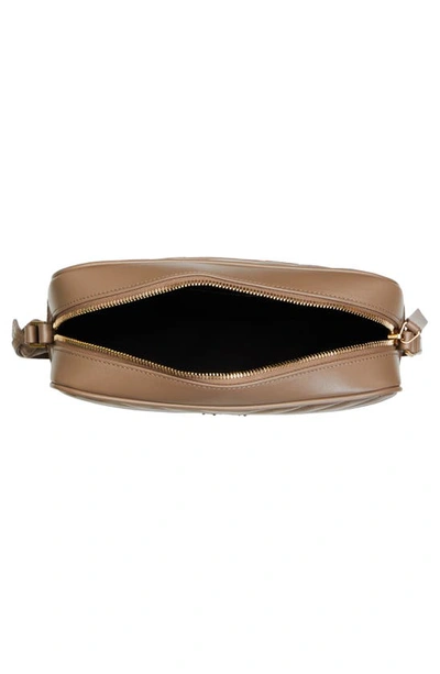 Shop Saint Laurent Lou Matelassé Leather Camera Bag In Taupe/gold