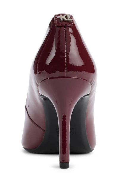 Shop Karl Lagerfeld Royale Pointed Toe Pump In Port