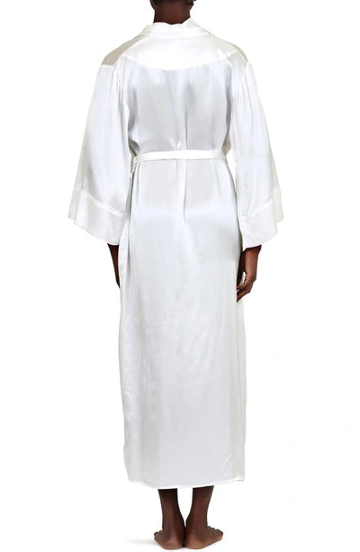 Papinelle Celine Silk Robe In Ivory