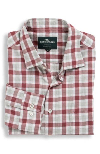 Shop Rodd & Gunn Boltons Original Fit Check Button-up Shirt In Crimson