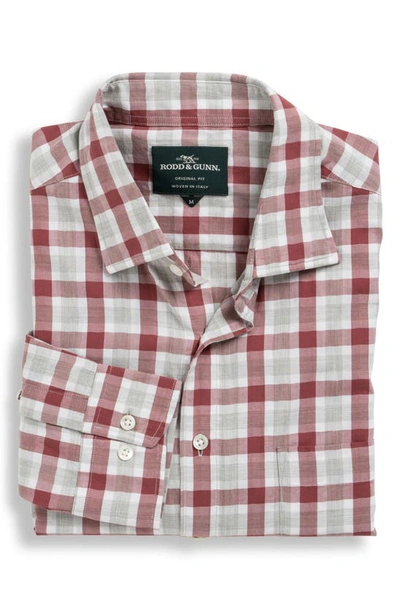Rodd & Gunn Boltons Original Fit Check Button-up Shirt In Crimson