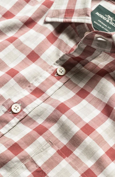 Shop Rodd & Gunn Boltons Original Fit Check Button-up Shirt In Crimson