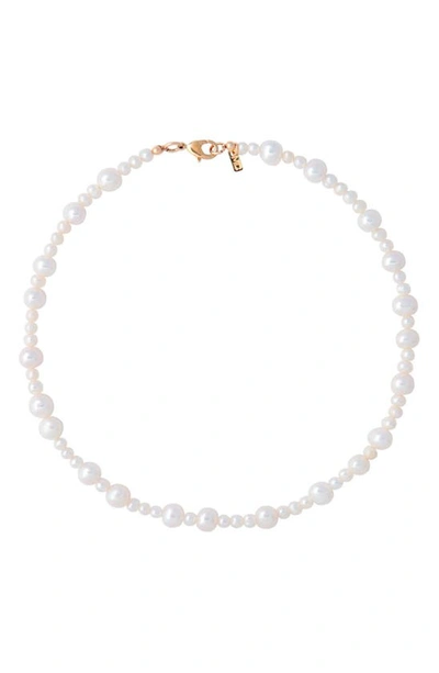 Shop Martha Calvo Lottie Freshwater Pearl Necklace In Gold