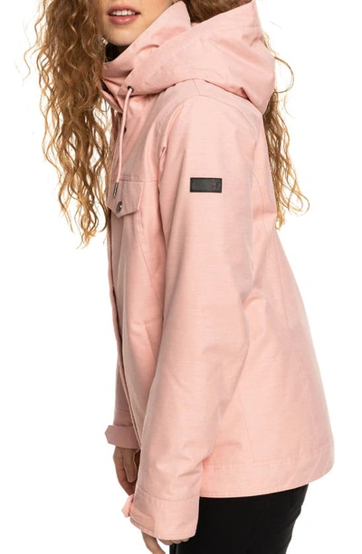 Shop Roxy Billie Water Repellent Insulated Snow Jacket In Mellow Rose