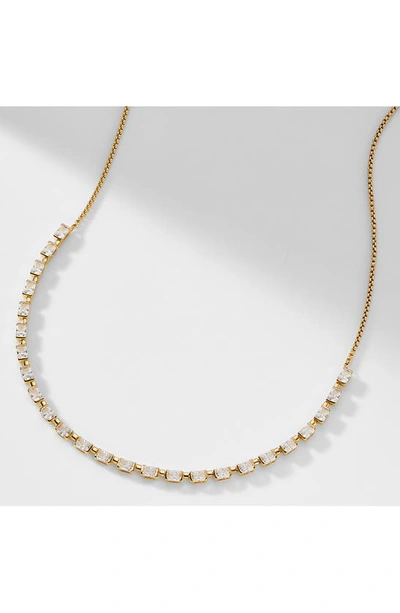Shop Nadri Chateau Tennis Necklace In Gold