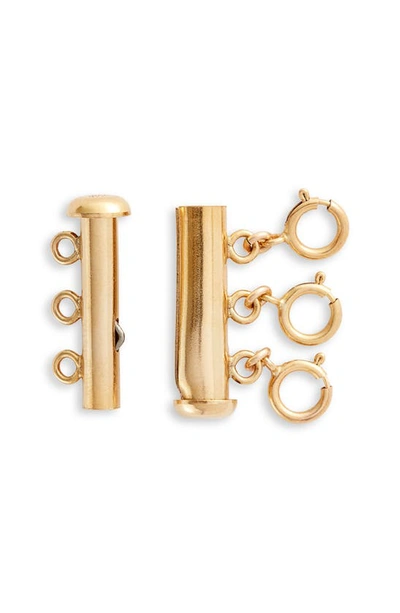 Set & Stones Layered Necklace Detangler In Gold