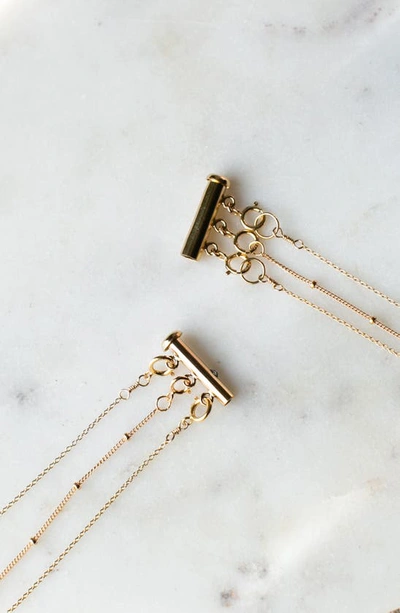 Set & Stones Layered Necklace Detangler In Gold