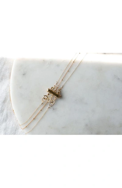 Set & Stones Layered Necklace Detangler In Gold
