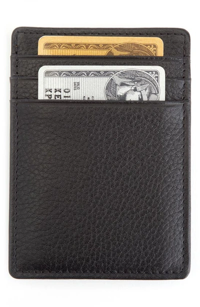 Shop Royce New York Personalized Magnetic Money Clip Card Case In Black- Silver Foil