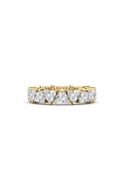 Shop Hautecarat Alternating Hearts Lab Created Diamond Eternity Ring In 18k Yellow Gold