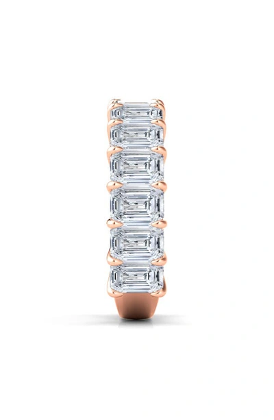 Shop Hautecarat Emerald Cut Lab Created Diamond Eternity Ring In 18k Rose Gold