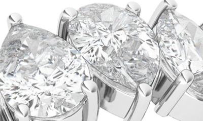 Shop Hautecarat Alternating Pear Lab Created Diamond Eternity Ring In 18k White Gold