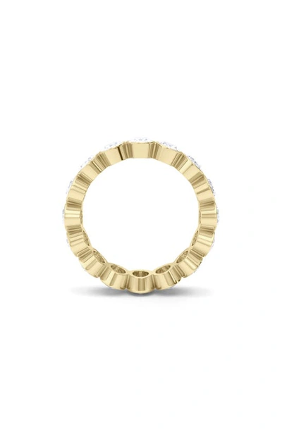 Hautecarat Oval Cut Lab Created Diamond Eternity Ring In 18k Yellow Gold