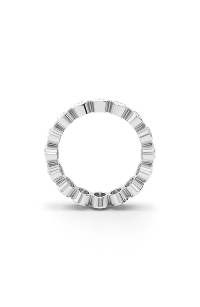 Hautecarat Oval Cut Lab Created Diamond Eternity Ring In 18k White Gold