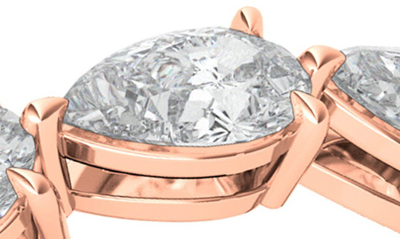 Shop Hautecarat Pear Cut Lab Created Diamond Half Eternity Ring In 18k Rose Gold