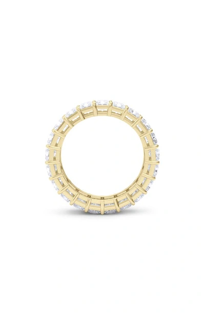 Hautecarat Radiant Cut Lab Created Diamond Eternity Ring In 18k Yellow Gold